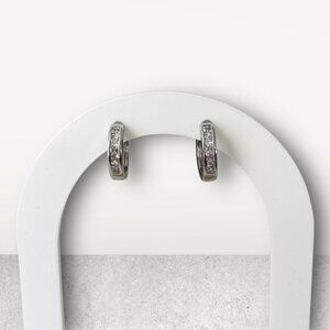 Small Zircon Hoop Earrings